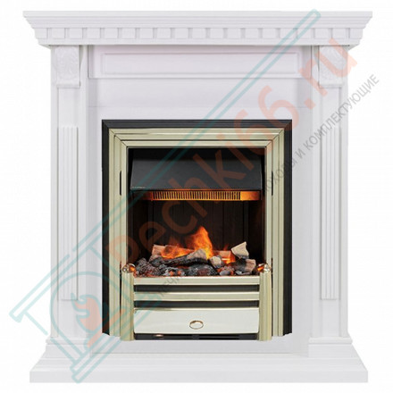 Каминокомплект Orlean - Белый дуб с очагом Chesford