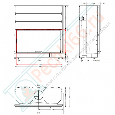 Каминная топка ПС 15080 (Астов)