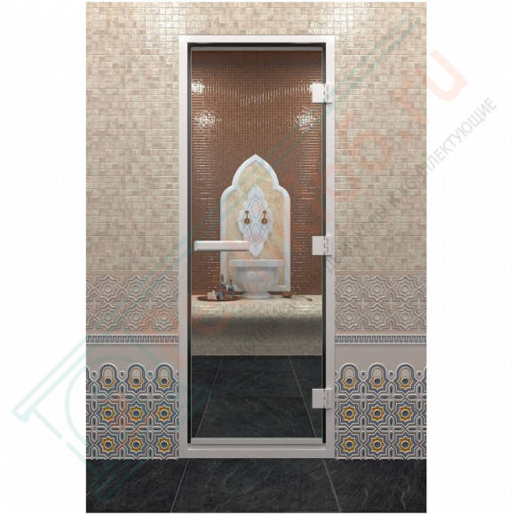 Стеклянная дверь DoorWood Хамам Прозрачное 1900х800 (по коробке) в Магнитогорске