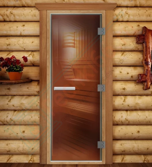Дверь для бани и сауны Престиж лайт бронза, 1900х700 по коробке (DoorWood) в Магнитогорске