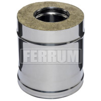 Сэндвич труба для дымохода L=0,25м (НЕРЖ-430/0,8-ОЦИНК/0,5) d-120/200 (Ferrum HF-Z) Сэндвич труба для дымохода L=0,25м (НЕРЖ-430/0,8-ОЦИНК/0,5) d-120/200 (Ferrum HF-Z)