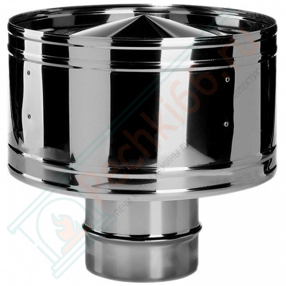 Дефлектор на трубу без изол (AISI-321/0,5мм) d-130 (Вулкан)