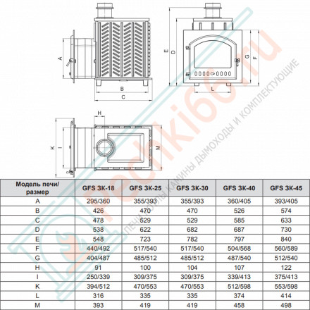 Чугунная печь для бани Гефест GFS-ЗК 25 (П) (ТехноЛит)