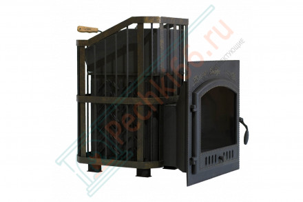 Чугунная печь для бани"Сибирь-25" (дверка 700х700) с закрытой каменкой (Сибирь-Премиум)