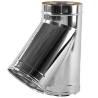 Тройник 45° V50R с изол (AISI-321/0,8-AISI-304/0,5) d-130/230 (Вулкан-Cerablanket)