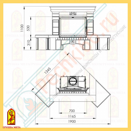 Облицовка Элегия (имперадор) 700, серо-белый, песочно-желтый, коричневый (Мета)