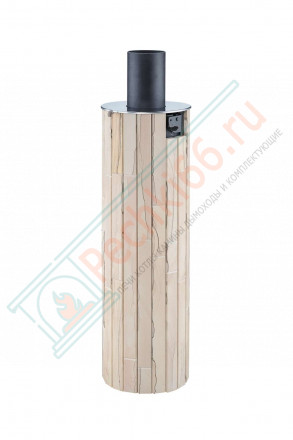 Дымоход - экономайзер Окаменевшее дерево наборный, d-115, L=1000 мм (Feringer)