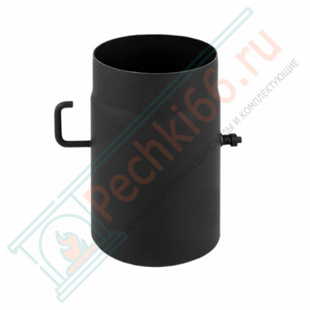 Труба L=250 с шибером, черная d-130 (Darco)