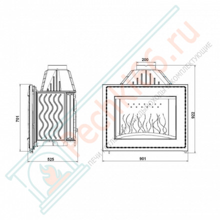 Чугунная топка INVICTA DECOR 900 CUIR (INVICTA)