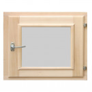 Окно для бани 400х300 мм, листв. порода, стеклопакет (DoorWood)