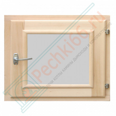 Окно для бани 400х300 мм, листв. порода, стеклопакет (DoorWood)