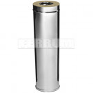 Сэндвич труба для дымохода L=1м (НЕРЖ-430/0,8-НЕРЖ-430/0,5) d-120/200 (Ferrum HF)