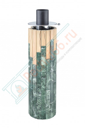 Дымоход с регистром Змеевик + Окаменевшее дерево, d-115, L=1000 мм (Feringer)