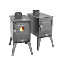 Отопительная печь Садовая со стеклом 80х80 (Ермак) до 50 м3