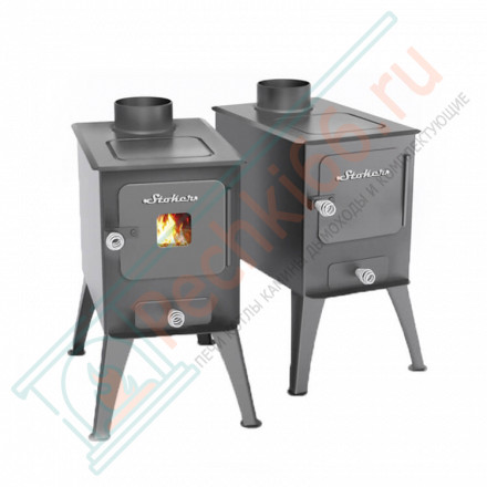 Отопительная печь Садовая со стеклом 80х80 (Ермак) до 50 м3