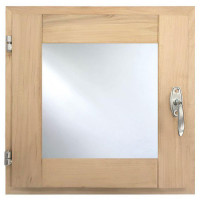 Окно для бани 400х400 мм, ольха, стеклопакет