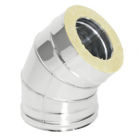 Отвод Термо 45° ОТ-Р (304-0.8/304) d-130/230 (ТиС Стандарт)