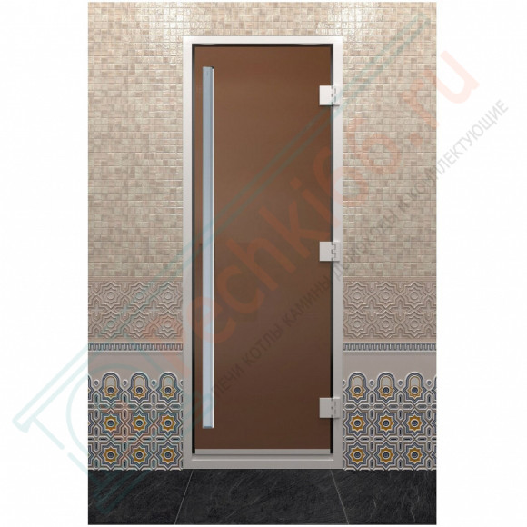 Стеклянная дверь DoorWood «Хамам Престиж Бронза матовая» 2000х800 мм в Магнитогорске