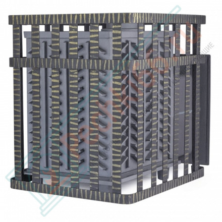 Чугунная печь для бани Гефест GFS-ЗК 30 (П2) в сетке (ТехноЛит)