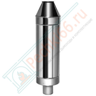 Глушитель коаксиальный (AISI-321/0,5-AISI-304/0,5) d-80/130 (Вулкан)