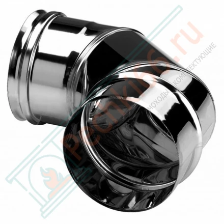 Отвод одностенный 90° (AISI-321/0,5мм) d-200 (Вулкан)