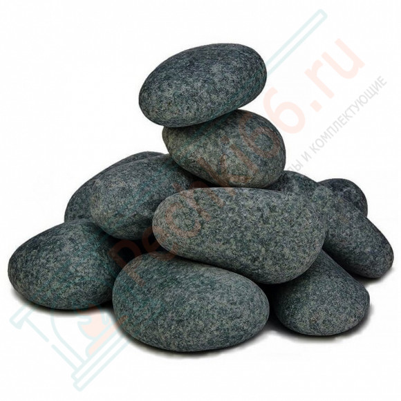 Камень для бани Пироксенит "Черный принц" шлифованный средний, 10 кг, м/р Хакасия (коробка), 10 кг в Магнитогорске